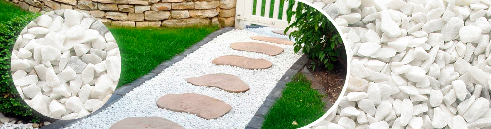 МРАМОРНЫЙ ЩЕБЕНЬ (БЕЛЫЙ)